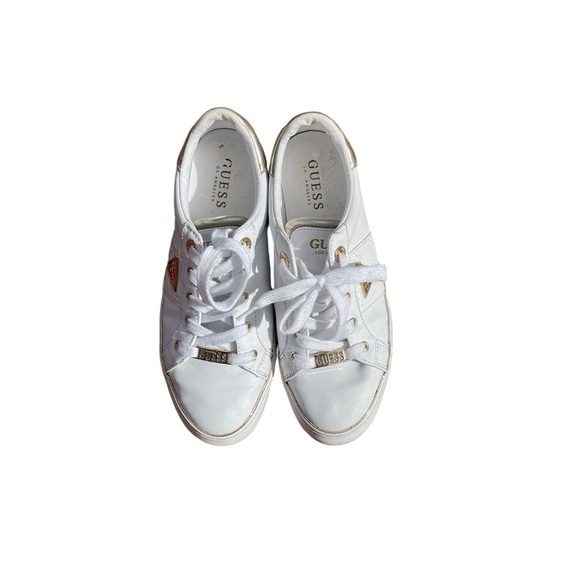 Guess Los Angeles Women White Sneakers Size 8 - Picture 2 of 7
